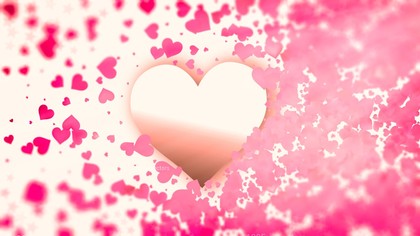 Blurred Pink and Beige Heart Wallpaper Background