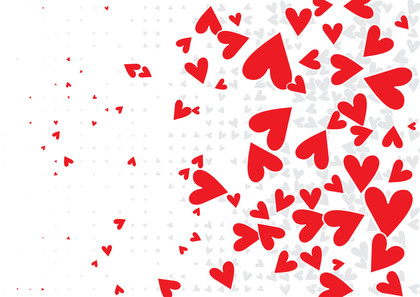 Red and White Valentines Day Background
