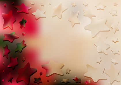 Red Brown and Green Star Background