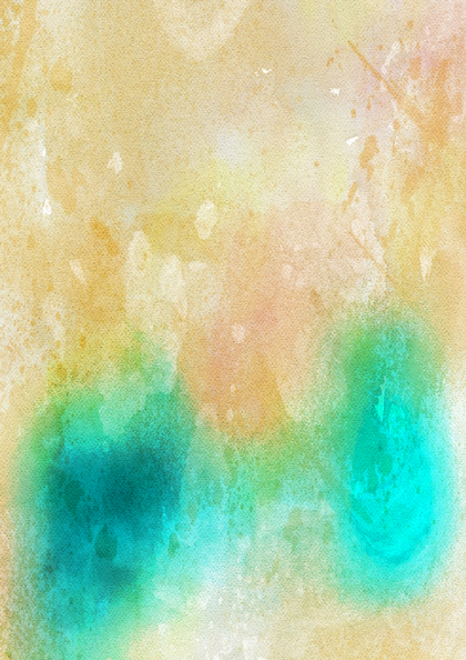 Blue and Orange Watercolor Background Texture