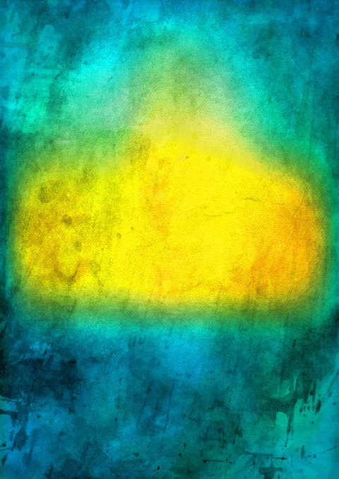 Blue Green and Orange Watercolor Texture Background Image
