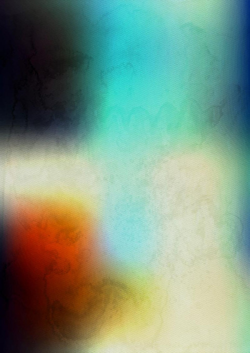 Blue Orange and Black Watercolor Texture Background