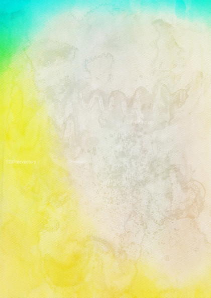 Blue Yellow and White Grunge Watercolour Background Image