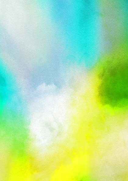 Blue Yellow and White Grunge Watercolour Background