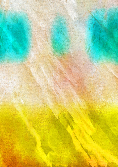 Blue Yellow and White Watercolor Texture Background
