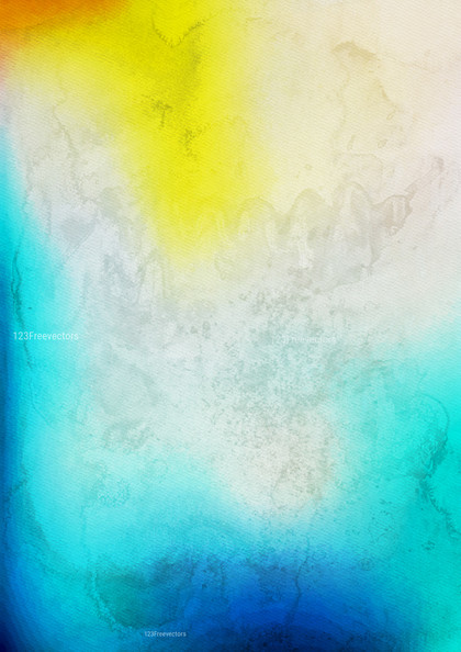 Blue Yellow and White Grunge Watercolor Texture Background Image