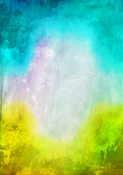 Blue Yellow and White Grunge Watercolor Background Image