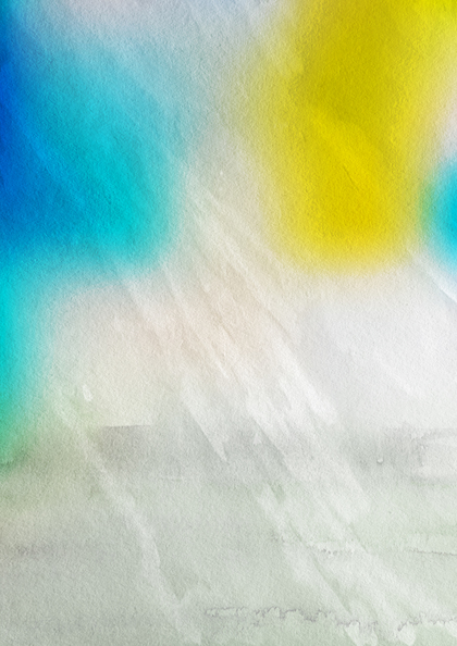 Blue Yellow and White Watercolour Grunge Texture Background