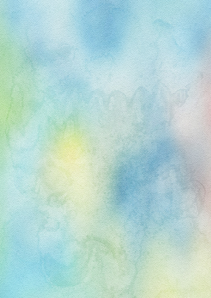 Blue Yellow and White Water Paint Background