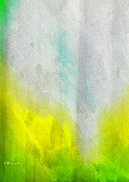 Green Yellow and White Grunge Watercolor Background Image