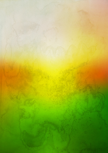 Orange White and Green Watercolor Background Texture