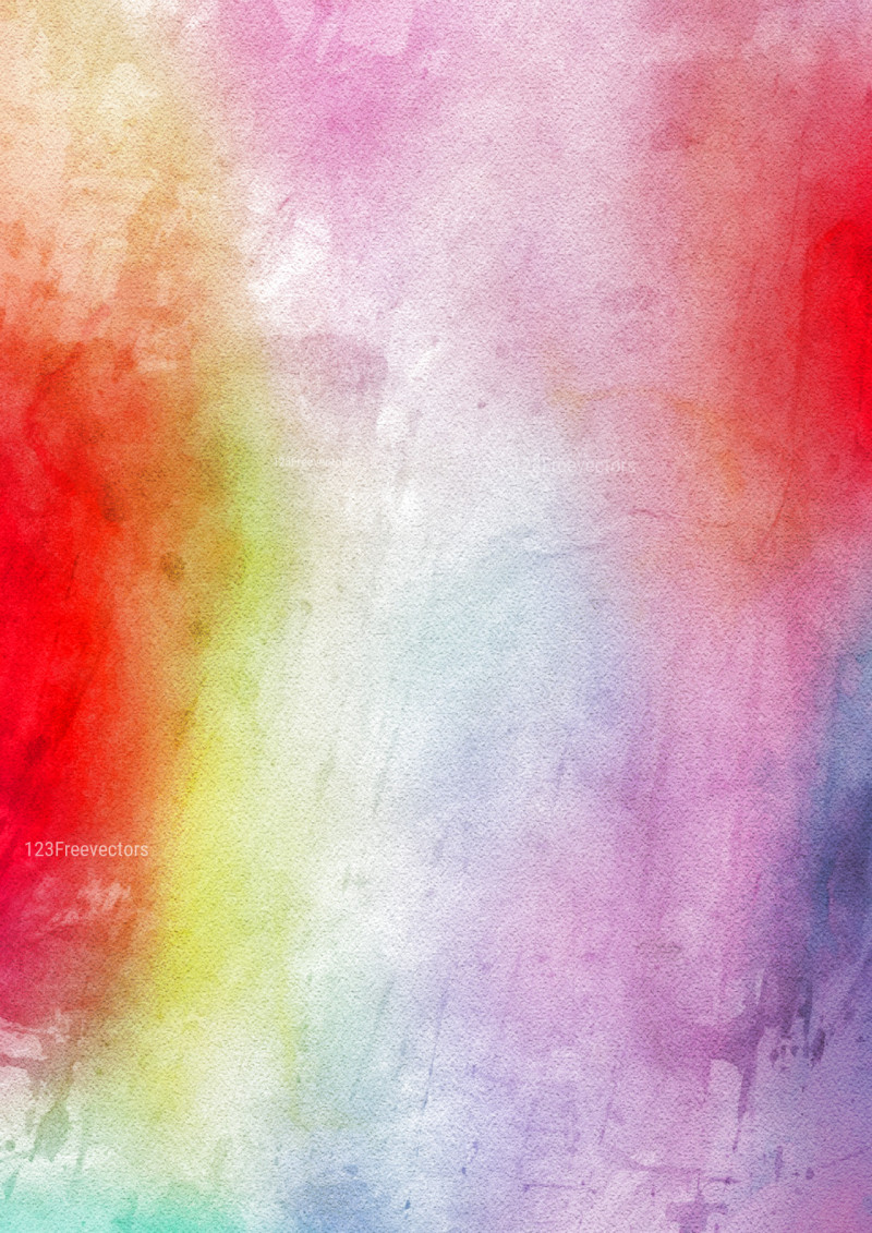 Red Purple and Yellow Watercolour Grunge Texture Background