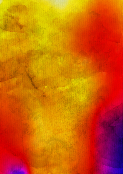 Red Yellow and Blue Watercolor Background Image