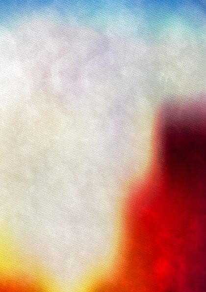 Red Yellow and Blue Watercolour Grunge Texture Background Image
