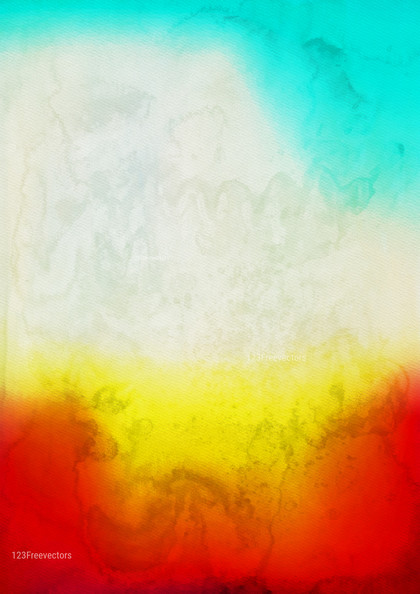 Red Yellow and Blue Watercolor Grunge Texture Background