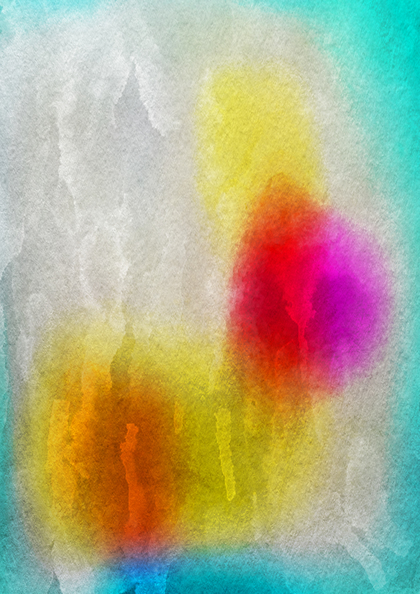 Red Yellow and Blue Grunge Watercolour Texture Background