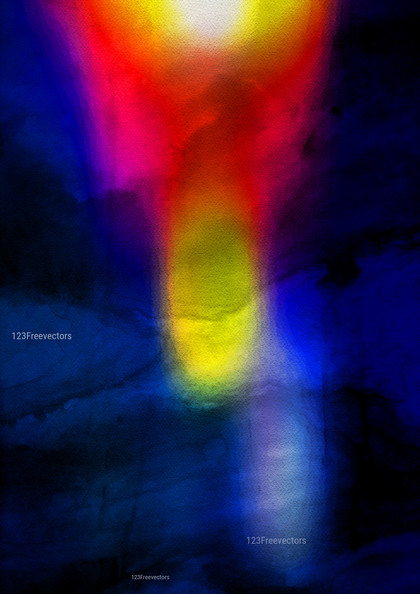 Red Yellow and Blue Grunge Watercolor Texture Image