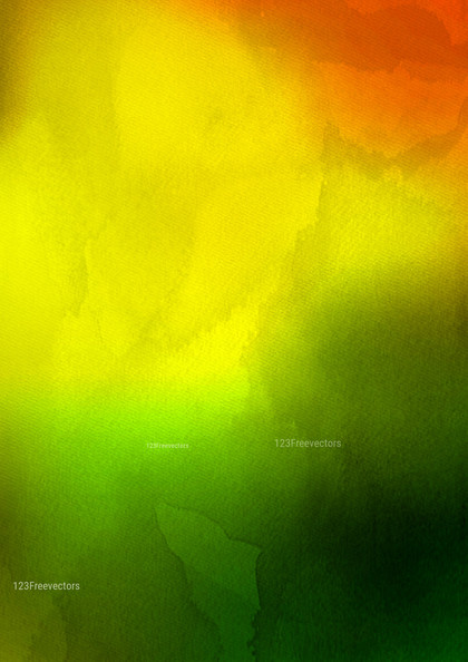 Red Yellow and Green Watercolor Texture Background