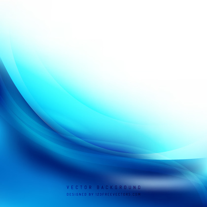 Abstract Blue White Wave Background Template
