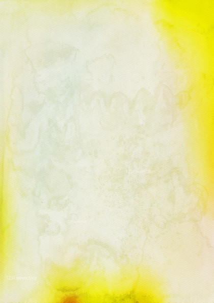 Yellow and White Grunge Watercolour Texture Background