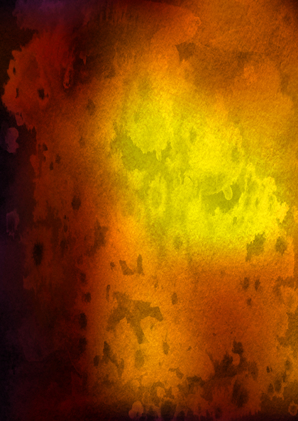 Yellow Orange and Black Watercolor Background