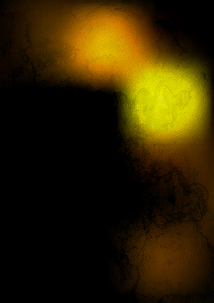 Yellow Orange and Black Watercolor Grunge Texture Background
