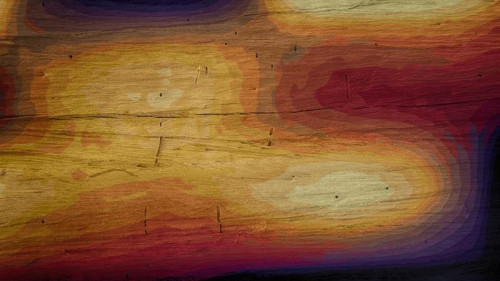 Brown Red and Blue Wood Background