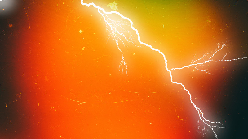 Black Red and Orange Lightning Background Graphic