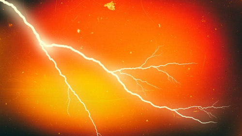 Black Red and Orange Lightning Background