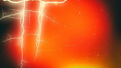 Black Red and Orange Lightning Background Image
