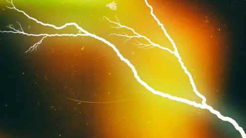 Green Orange and Black Lightning Background Design