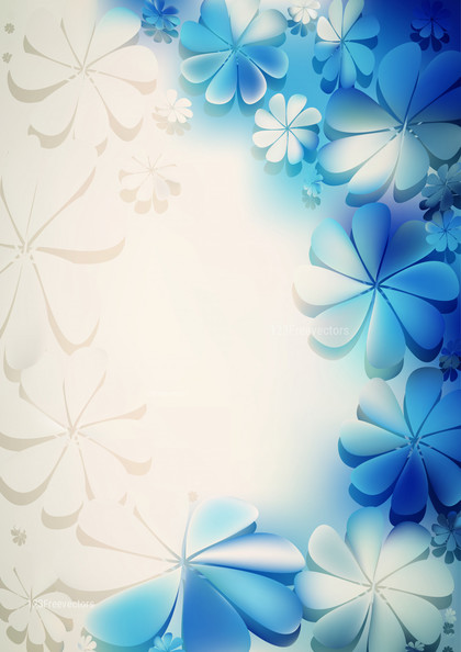 Blue and Beige Flowery Background