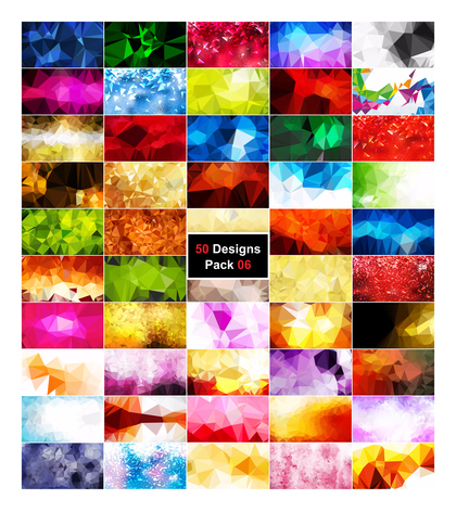 50 Abstract Polygonal Background Vector Pack 06