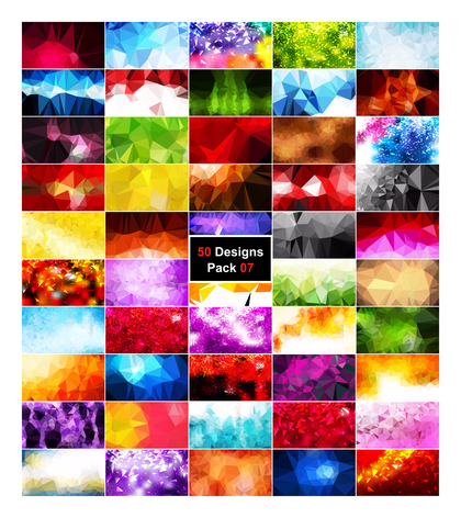 50 Vector Polygon Background Collection Pack 07