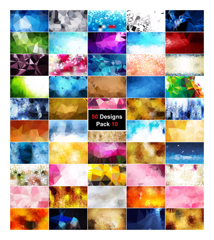 50 Abstract Polygon Background Vector Pack 10