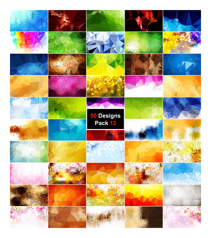 50 Abstract Polygonal Background Vector Pack 12