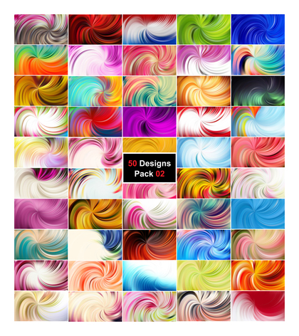 50 Abstract Swirl Background Designs Vector Pack 02