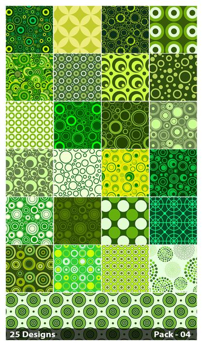 Vector Green Circle Patterns