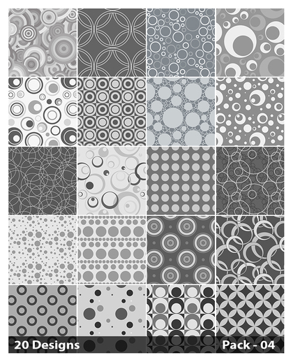 20 Grey Circle Background Pattern Vector Pack 04