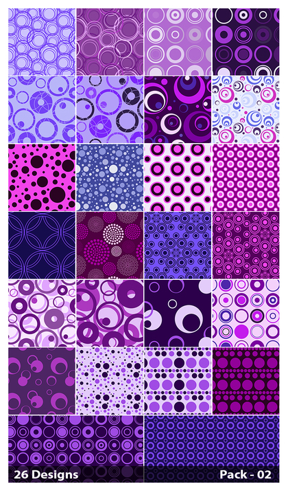 26 Purple Circle Pattern Vector Pack 02