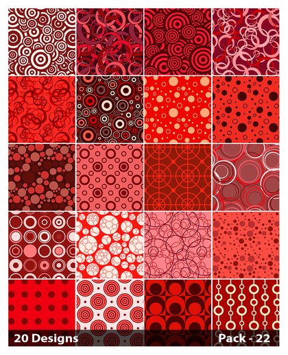 20 Red Circle Background Pattern Vector Pack 22