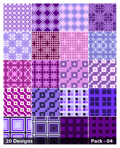 20 Purple Square Pattern Background Vector Pack 04