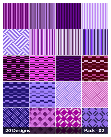 20 Purple Stripes Pattern Vector Pack 02
