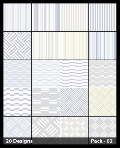 20 White Stripes Pattern Vector Pack 02