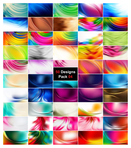 50 Abstract Wave Background Vector Pack 04