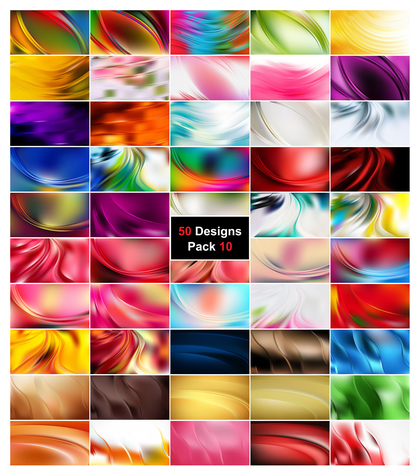 50 Abstract Wave Background Vector Pack 10