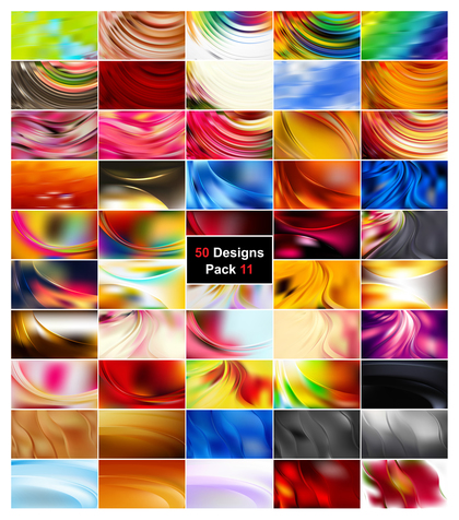 50 Abstract Wavy Background Vector Pack 11