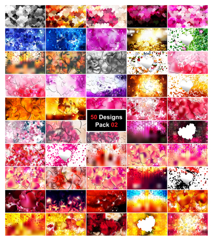 50 Valentines Day Background Vector Pack 02