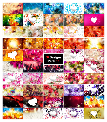 50 Valentines Background Vector Pack 03
