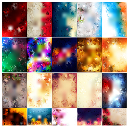20 Star Background Vector Pack